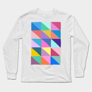 Abstract Triangle Patchwork Long Sleeve T-Shirt